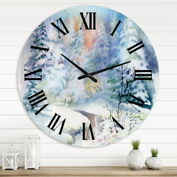 Designart 'Three Tulips Pink And Red' Traditional Wall Clock