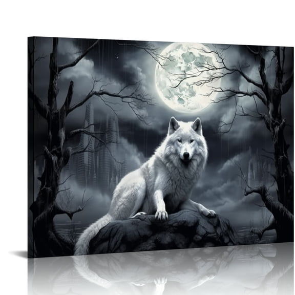 JRXY  Wolf Poster - Wolf Wall Art - Wolf Pictures - Wolf Paintings - Wolf Canvas - Wolf Wall Decor - Wolf Prints - Cool Wolf Posters - Wolf Room Decor - Animal Posters 20x16in