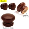 thumbnail image 3 of 20 pomos de madera para setas de Cangder, 3,3 cm de diámetro, color marrón, 3 of 7