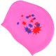 thumbnail image 5 of Gorro de natación de silicona con estampado de estrellas, impermeable, para piscina, para cabello largo, con protección para las orejas, para mujer (rosa), 5 of 5