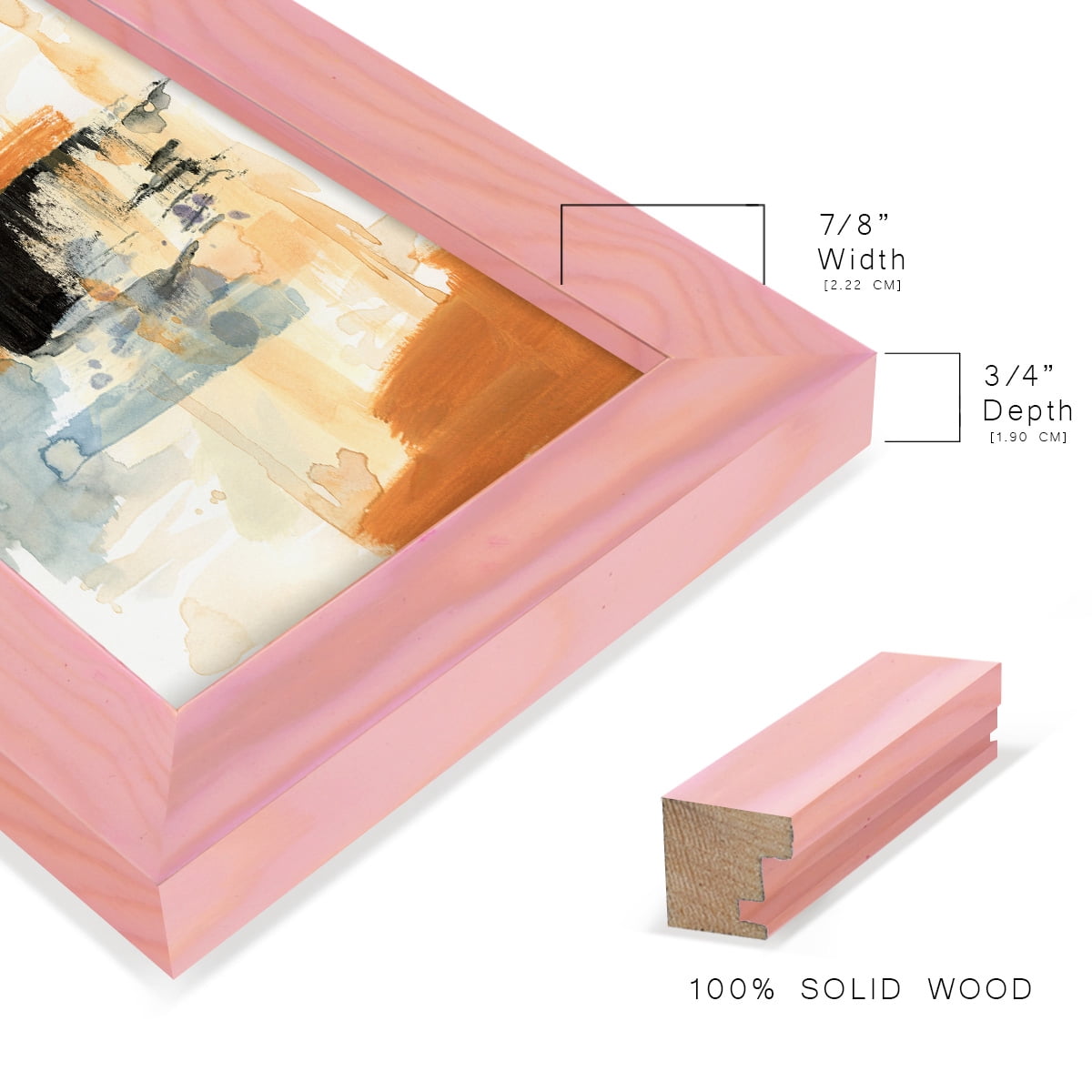 Seria IV - Framed Print w/glass - Sunset Pink