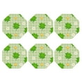 thumbnail image 2 of Pofeuu St Patrick's Day11 Print Leather Coasters Set of 6, Round Cups Mugs Mat Pad for Home Kitchen Heat Resistant Drink Coasters,Octagon, 2 of 7