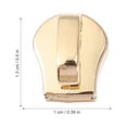 thumbnail image 3 of Miangastore Zip Slider Replacement for Backpacks Golden 20Pack 1.3X0.4X0.4in Metal, 3 of 9