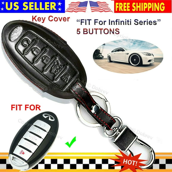 Genuine Leather Case Protector Fob Cover Smart  Remote Holder for Infiniti Key