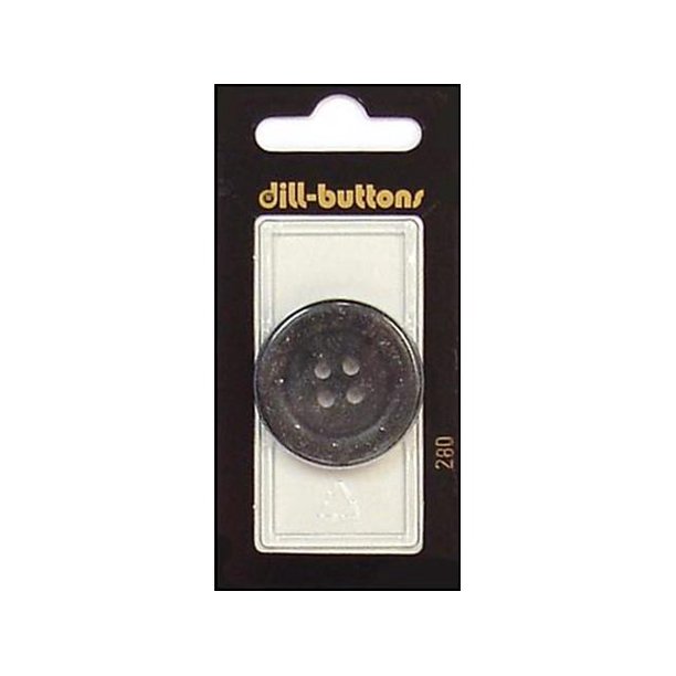 Dill Buttons 30mm 1pc 4 Hole Grey
