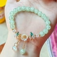 thumbnail image 5 of Kids Flower Bead Adjustable Jewelry Bracelet For Girls Glass Charm Handmade, 5 of 5