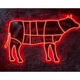 thumbnail image 2 of Glowneon Beef Butcher Neon Sign, Steak BBQ Restaurant Led Light Decor, 2 of 4