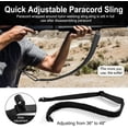 thumbnail image 6 of 220LB Paracord Rifle Sling with Swivel, Non-Slip Traditional Adjustable Gun Sling for Outdoor Hunting Shooting Camping, Black, 6 of 7