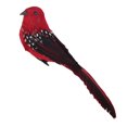 thumbnail image 4 of Pájaros artesanales emplumados Pájaros de Espuma Artificial, Pájaros de Plumas Artificiales , rojo, 4 of 8