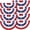 3x6FT 8 Pack, variant on 6 Pack 3x6 Ft American Flag Bunting – Patriotic Pleated Fan Flag Banner for Outdoor Porch & Railing, Red White & Blue Decor for 4th of July, Memorial Day, Independence Day Decorations