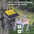 thumbnail image 3 of HC600A 1080P Solar Hunting Camera Outdoors IP65 Waterproof Infrared Night Vision Monitor Wildlife Video Recorder Camera,1 x Wildlife Video Recorder Camera 1 x USB Cable 1 x English manual, green, 3 of 8