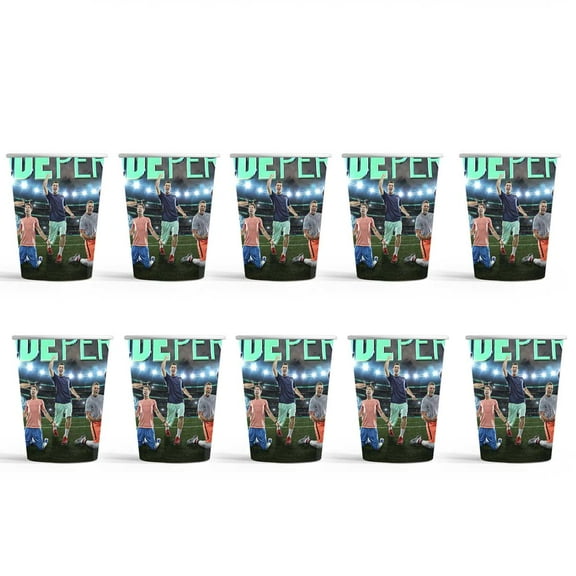 Dude Perfect Birthday Party Supplies Cups Tableware Disposable Paper Mouthwash Drinking Cups