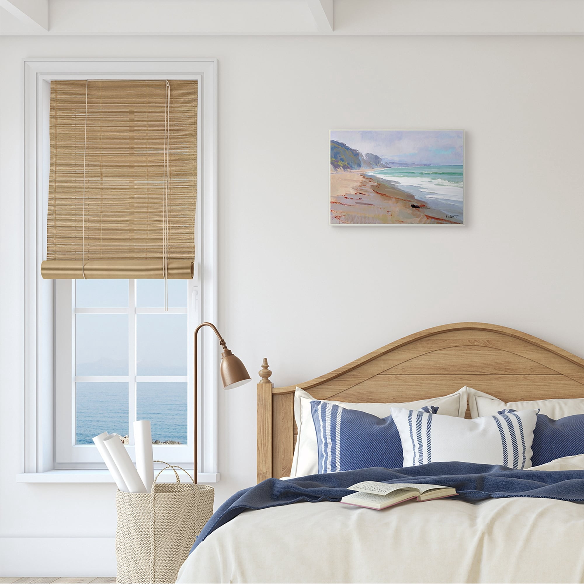Stupell Industries Low Tide Nautical Beach Landscape Wet Sand,13 x 19,Designed by Marcia Burtt