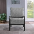 thumbnail image 3 of Eliza Spindle Chair in Graphite Black Fabric, 3 of 9