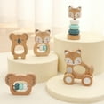 thumbnail image 3 of Freniland Wooden Montessori Toys, 5-Piece Wooden Baby Toy, Koala Baby Rattle, Fox Stacking Ring, Little Fox Push And Pull Toys,Koala Holding Toy, 3 of 10