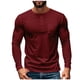 thumbnail image 2 of pstuiky camisa de manga larga para hombre, Camisas casuales de color liso con botones y bolsillos para hombre, de manga larga y cuello redondo camisetas de hombre m, 2 of 6