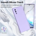 thumbnail image 3 of for Galaxy Note 10 Case, Soft Touch Silicone Case with Microfiber Lining Cushion Slim Shockproof Protective Cover 6.3 in for Samsung Galaxy Note 10, Light Purple, 3 of 8