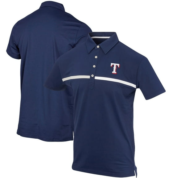 Men's Navy Texas Rangers Color Blocked Stretch Polo