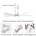 thumbnail image 3 of Ventilador de techo infinitamente 70 cm AC 110V/DC 12V con mando a distancia, 3 of 7