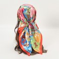 thumbnail image 2 of 2022 Nueva diadema de seda chal de satén bufanda cuadrada para mujeres pañuelo de cuello de aceites bandas para el cabello femeninas pañuelo estampado hijab envolturas bandana, 2 of 5
