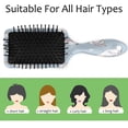 thumbnail image 3 of Summer Fruit Lemon Hair Brush Detangler Brush with Nylon Bristle for Thick Curly Thin Long Short Wet or Dry Hair Adds Shine and Makes Hair Health Paddle Hairbrush for Women Men, 3 of 6