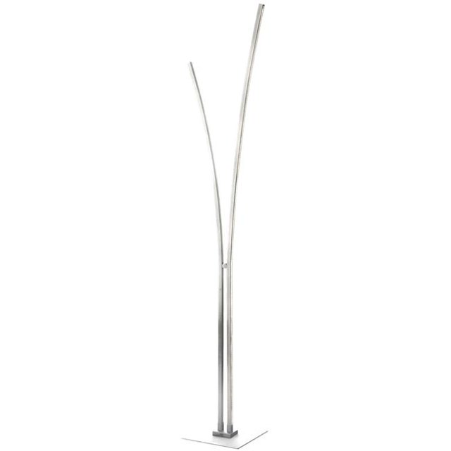 Dainolite VIN-6536LEDF-SV Lampe de Sol 34W, Argent avec Diffuseur Acrylique Blanc