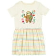 thumbnail image 3 of Inktastic Sloth Cute for Girls Girls Toddler Dress, 3 of 5