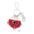 thumbnail image 1 of Accesorios de bolso de moda de dibujos animados, 1 pieza, encanto de cadena de bola de carbón, color rojo, 1 of 5