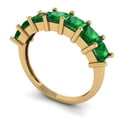 thumbnail image 2 of 1.75 ctw Wedding Band for Women - 18K Yellow Gold Simulated Emerald Stackable Eternity Ring, 2 of 6