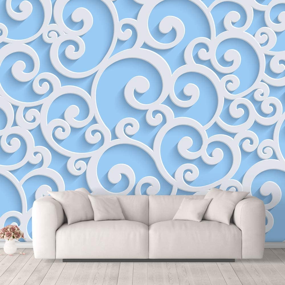 Wall26 3D View Pattern Flowers Peel & Stick Wallpaper, 66 Wall26 3D View Pattern Flowers Peel & Stick Wallpaper, 66