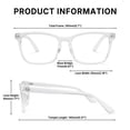 thumbnail image 4 of Eyeglasses Pro Acme Crystal Black Matte con marco cuadrado de 14,5 cm, 4 of 6