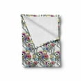 thumbnail image 2 of Floral Soft Flannel Fleece Blanket, Mixed Style Vintage Texture Watercolor and Hand Drawn Foliage and Leaves with Birds, Cozy Plush for Indoor and Outdoor Use, 70" x 90", Multicolor, by Ambesonne, 2 of 6