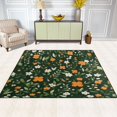 thumbnail image 2 of Yayeee Area Rugs for Living Room 5.2'x4' Non Slip Washable Bedroom Floor Carpet, Orange Flowers, 2 of 6
