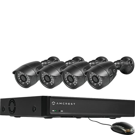 Amcrest 650 TVL 4CH Video Security System w/ 500GB - Four