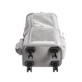 thumbnail image 5 of Mochila transportadora de mascotas con doble compartimento, plegable, con ruedas para viajes y paseos, color gris, 5 of 5
