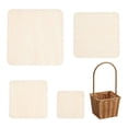 thumbnail image 1 of Juego de 4 bases de cesta de mimbre cuadradas de madera, base de cesta de ratán, tablero tejido de mimbre, 1 of 7