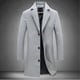 thumbnail image 2 of Abrigo clásico de lana para hombre, talla grande, cálido, de invierno, con una sola botonadura, largo, informal, ajustado, s202412241053, 2 of 3