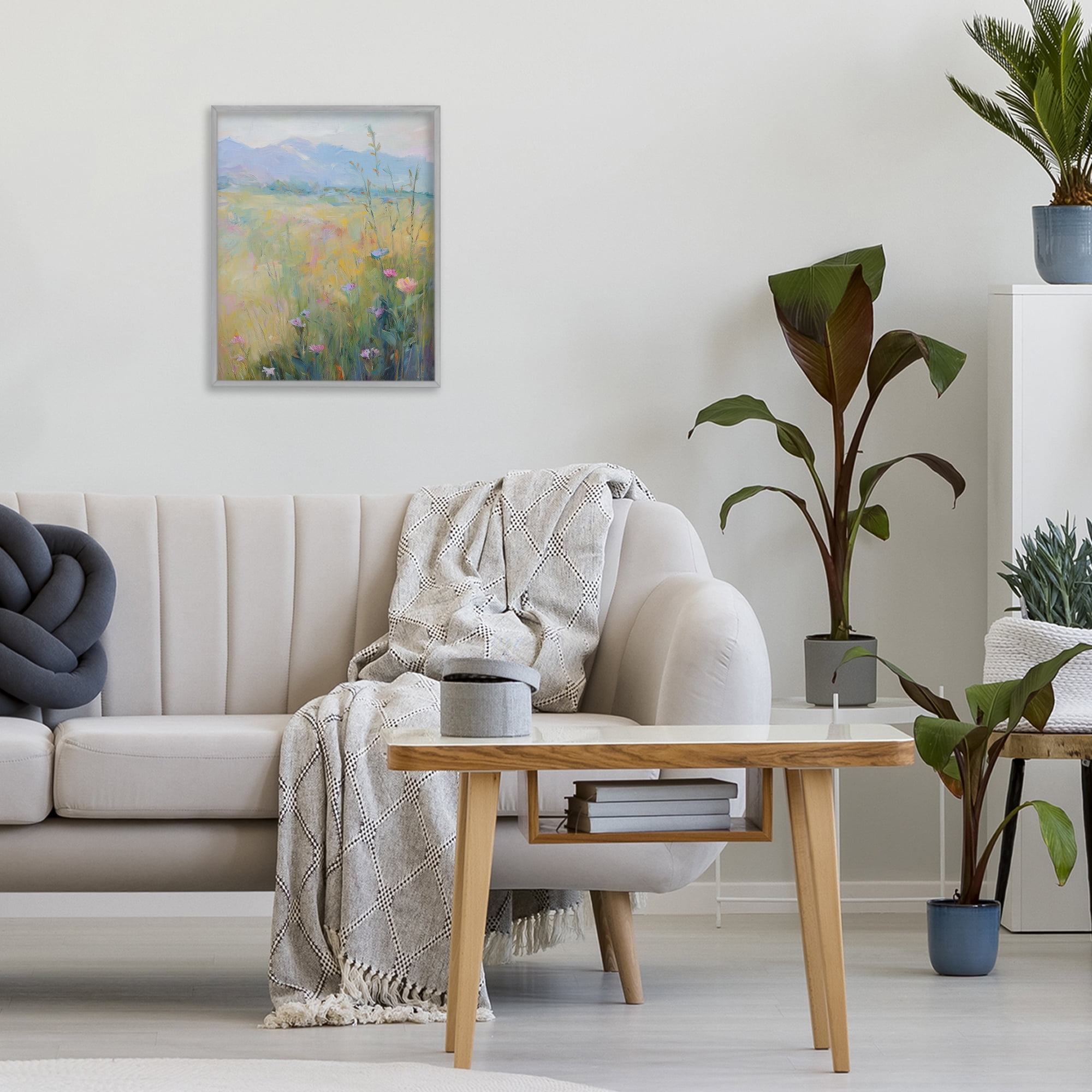 Stupell Industries Peaceful Meadow's Embrace Gray Framed Giclee Art, design by Svetlana Aleynikova