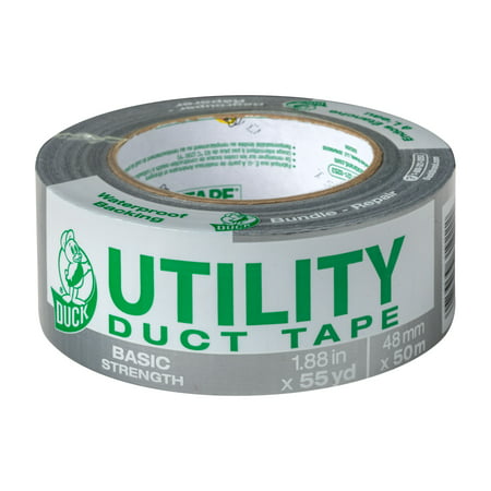Utility Duck Tape Brand Duct Tape, Silver, 1.88 in. x 55