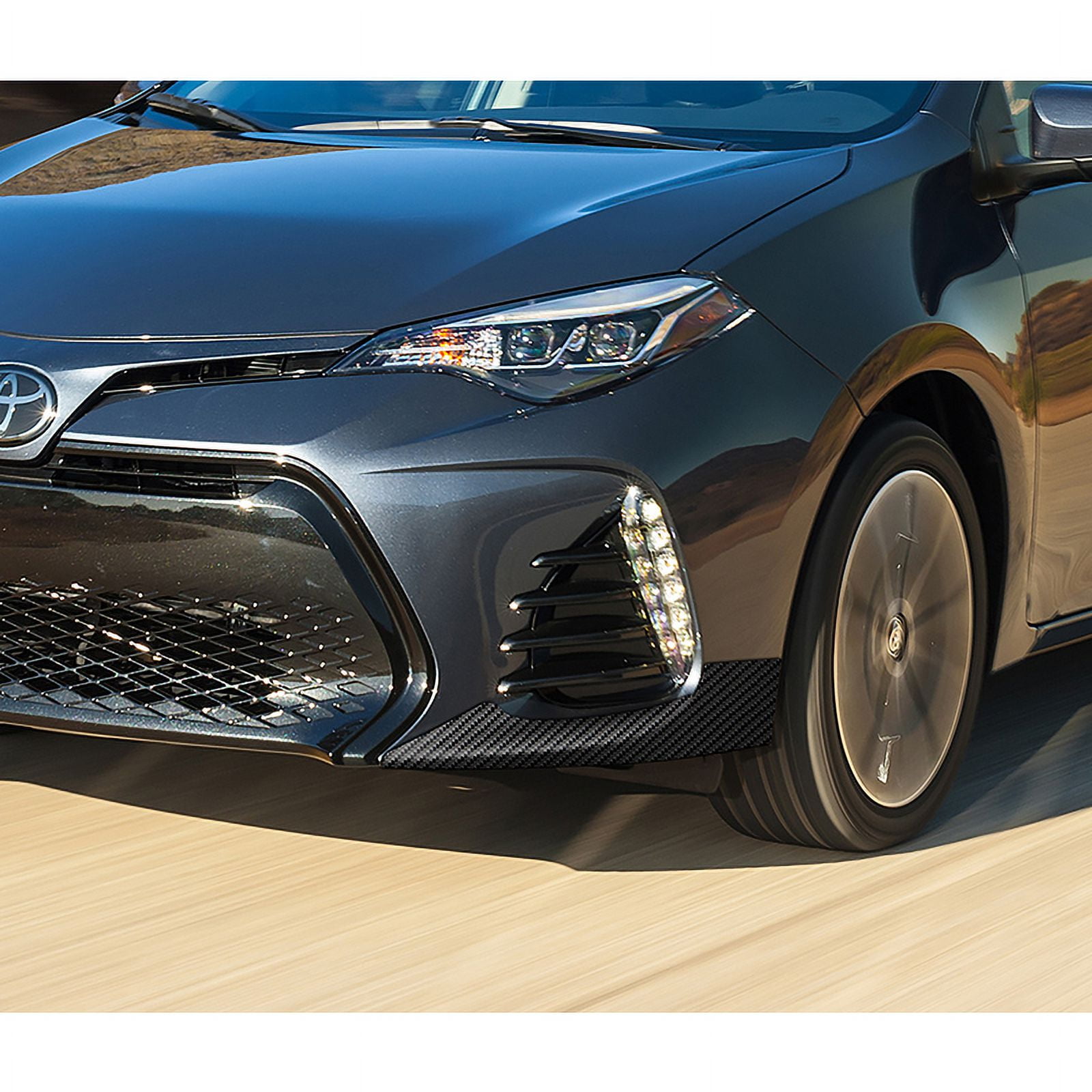 Stay Tuned Performance For 2017-2019 Toyota Corolla SE XSE Carbon Painted Front Bumper Side Aprons Lip
