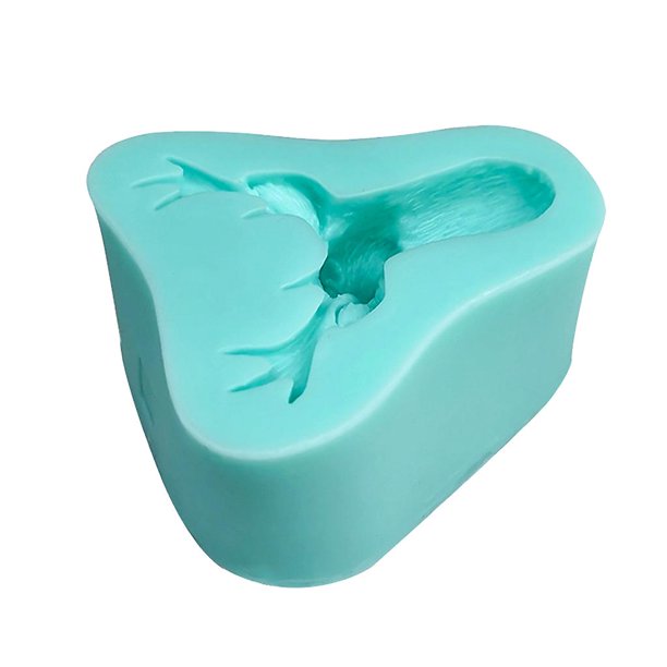 Moldes de silicona para pasteles de Navidad, molde de silicona con forma de alce, moldes para fondant y chocolate