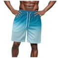 thumbnail image 3 of Men Swim Trunks With Compression Breathable Liner Quick Dry Zipper Pockets For Pool Board Beach Light Blue XXXXXL, 3 of 7