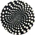 thumbnail image 4 of SAFAVIEH Soho Chloe Polka Dots Wool Area Rug, Black/Ivory, 7'6" x 9'6", 4 of 9