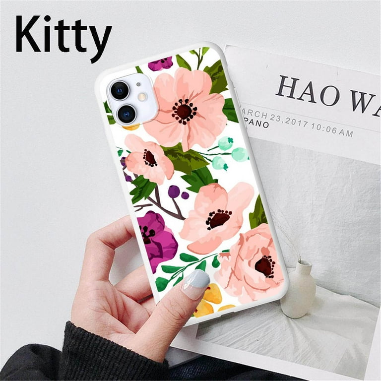 Iphone 8 Plus 7 Plus Case For Girls Flexible Soft Slim Fit Full Around Protective Cute Phone Case Cover For Iphone 13 Case Flower Phone Case For Iphone 11 12 13 Pro Max 13 13 Pro 13