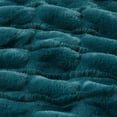 thumbnail image 5 of Home Soft Things Stretchy Solid Color Faux Fur Throw Blanket with Micromink Back, Luxury Soft Cozy Plush Fluffy Fuzzy Reversible Thick Warm Throw Blanket, 60x70 inches, Teal, 5 of 9