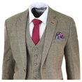 Cavani Gaston Men's Tweed Check Olive Green Suit - Walmart.com