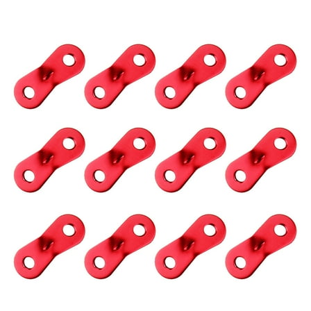 HOOWIFFY 30pcs Tent Rope Cord Buckles Aluminum Alloy Red for Outdoor Camping Essentials