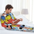 thumbnail image 5 of KLL Funny Cats Sleepwear Mens Flannel Pajamas,Long Cotton Pj Set, 5 of 7