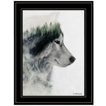 Wolf Stare by Andreas Lie Printed Framed Wall Art Wood Multi-Color