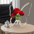 thumbnail image 7 of Butterfly Acrylic Vase, Transparent Flower Holder With Unique Design, Modern Tabletop Decor For Home Office Desk, 6 Inch Height, Elegant Centerpiece For Living Room Or Bedroom, 7 of 7